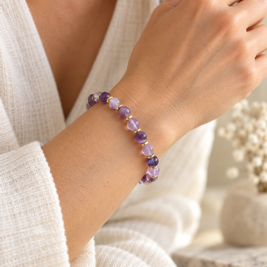 Adult Amethyst Karma Stack Bracelet