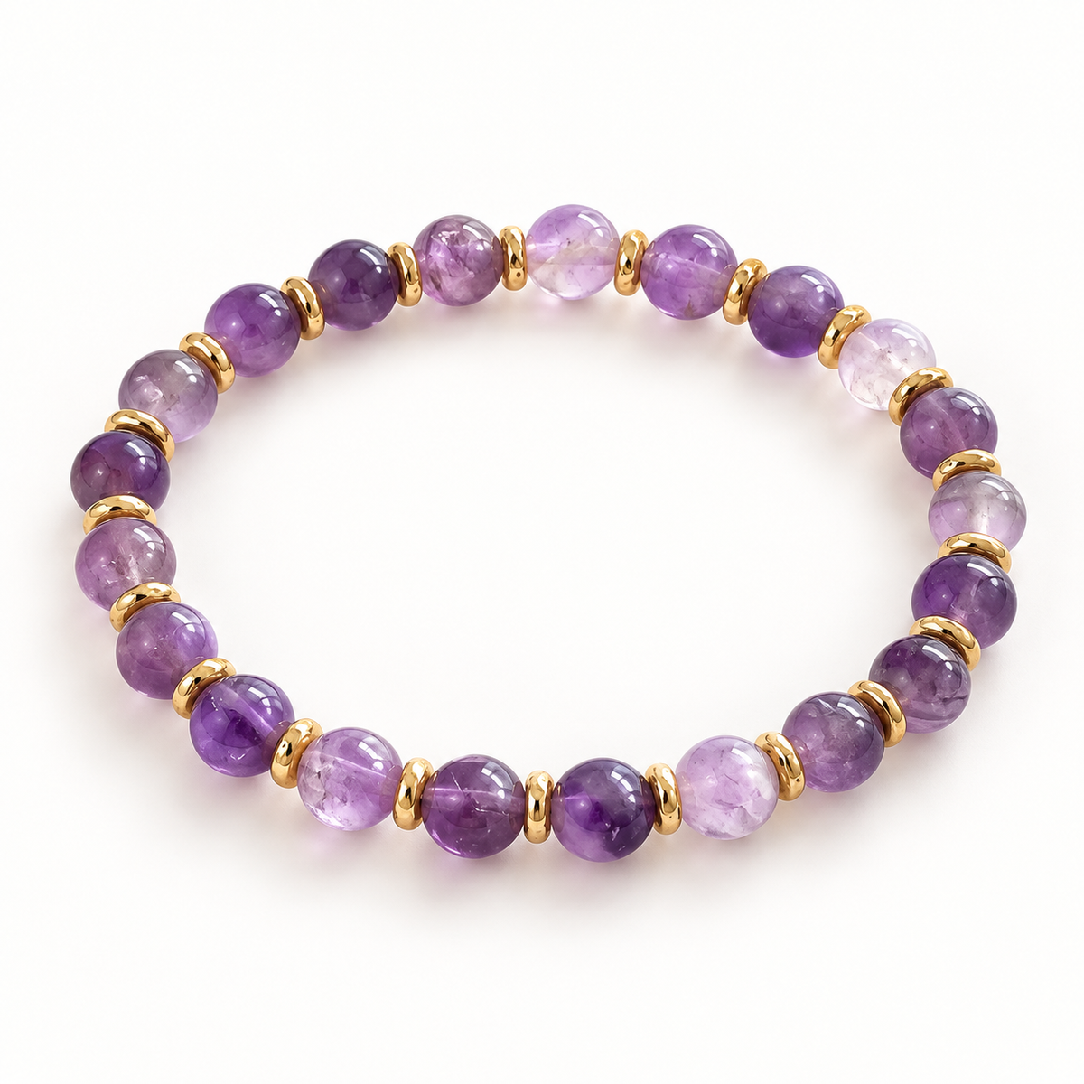 Adult Amethyst Karma Stack Bracelet