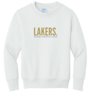 White "Lakers" Crewcut Sweatshirt